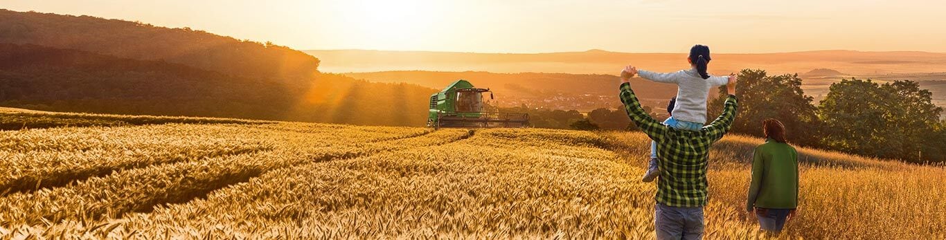 Співробітники John Deere Financial у пшеничному полі